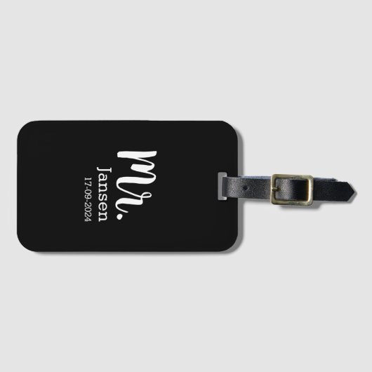 Blijvend huwelijkscadeau mannen  bagagelabel (Voorkant (horizontaal))