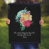 Blijvende Beauty Bouquet Rumi Quote Poster