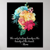 Blijvende Beauty Bouquet Rumi Quote Poster (Voorkant)