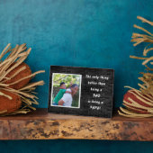 Blijvende cadeau! Papa Foto Plaque met Easel Fotoplaat (Zijkant)