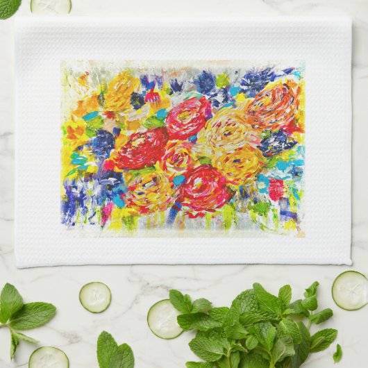 Blijvende impressies theedoek (Gevouwen)