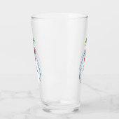 Blijwe Sneeuwman op een Kerst Glas (Links)