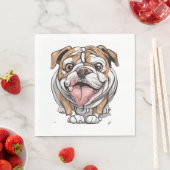 Blijwekkende Bulldog Servet (Insitu)
