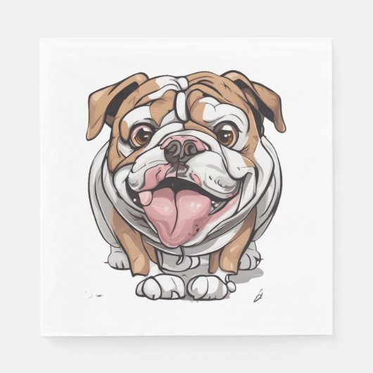 Blijwekkende Bulldog Servet (Voorkant)