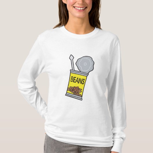 blik bonen t-shirt (Voorkant)