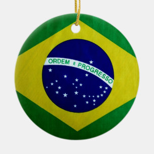  blik Braziliaanse vlag Keramisch Ornament