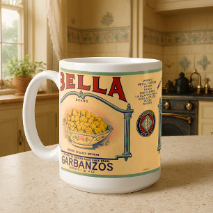  blik Garbanzo Bonen Label Koffiemok