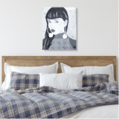 Blik nachtportret canvas afdruk (Insitu (Slaapkamer))