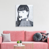 Blik nachtportret canvas afdruk (Insitu (Woonkamer))