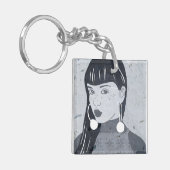 Blik nachtportret sleutelhanger (Voorkant Links)