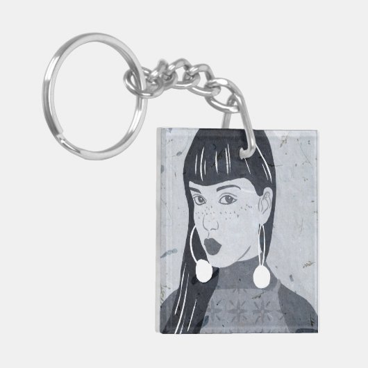 Blik nachtportret sleutelhanger (Voorkant Links)