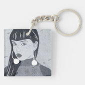 Blik nachtportret sleutelhanger (Achterkant)