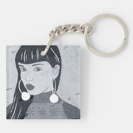 Blik nachtportret sleutelhanger (Achterkant)