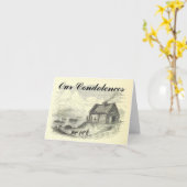  blik "onze condoleances" sympathiekaart kaart (Gele Bloem)