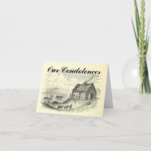  blik "onze condoleances" sympathiekaart kaart
