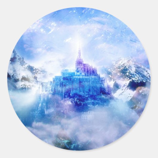 Blik van de New Jeruzalem Ronde Sticker (Voorkant)