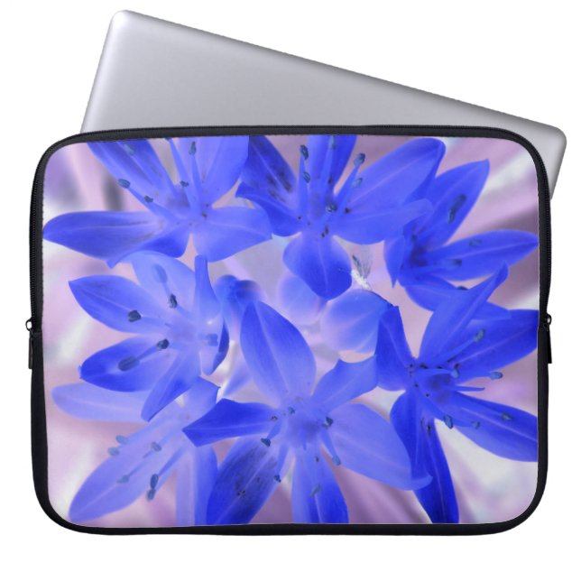 Blik van de Sneeuwschokkende blauwe laptoptas Laptop Sleeve (Voorkant)