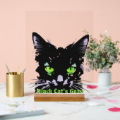 Blik van de Zwarte Kat Acryl Bord (Huwelijk)