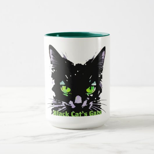 Blik van de Zwarte Kat Mok (Midden)