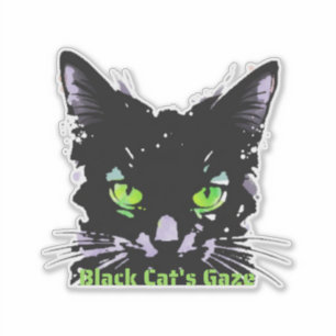 Blik van de Zwarte Kat Sticker