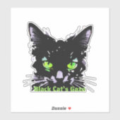 Blik van de Zwarte Kat Sticker (Vel)