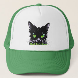 Blik van de Zwarte Kat Trucker Pet