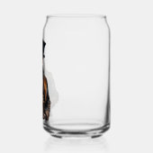 Blikglas met waterverf man print blikvorm glas (Links)