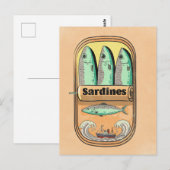 Blikje Sardines Briefkaart (Voorkant / Achterkant)