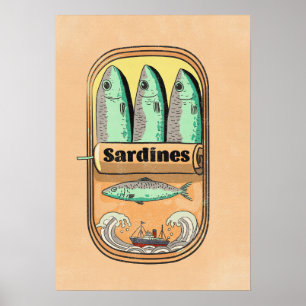 Blikje Sardines Poster