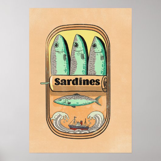 Blikje Sardines Poster (Voorkant)