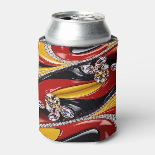 Blikjehouder met Belgische kleuren ontwerp Blikjeskoeler (Blikje Voorkant)