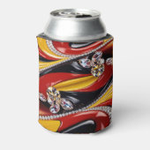 Blikjehouder met Belgische kleuren ontwerp Blikjeskoeler (Blikje Achterkant)