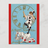  blikjes om middernacht gelukkig nieuwjaar briefkaart (Voorkant)