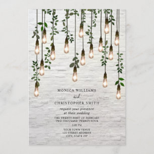  blikjes witte brick bruiloft kaart