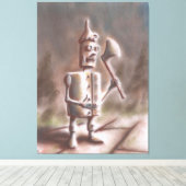 Blikken Man Canvas Afdruk (Insitu (Houten vloer))