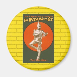 Blikken Man uit The Wizard Of Oz - Vintage Muziekt Magneet