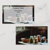 blikken met kleurrijke groenten visitekaartje (Voorkant / Achterkant)