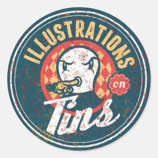 blikken ronde sticker (Voorkant)