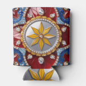 Blikkoeler met Colombiaanse kleuren ontwerp Blikjeskoeler (Achterkant)