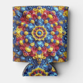 Blikkoeler met Roemeense kleuren design Blikjeskoeler (Voorkant)