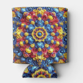 Blikkoeler met Roemeense kleuren design Blikjeskoeler (Achterkant)
