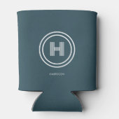 Blikkoeler | Modern Eenvoudig Monogram Blikjeskoeler (Achterkant)