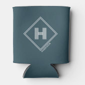 Blikkoeler | Modern Geometrisch Monogram Initiaal Blikjeskoeler (Voorkant)