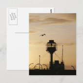 Blikschip bij zonsondergang briefkaart (Voorkant / Achterkant)