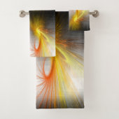 Bliksem abstract - fractal bad handdoek (Insitu)