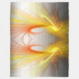 Bliksem abstract - fractal fleece deken