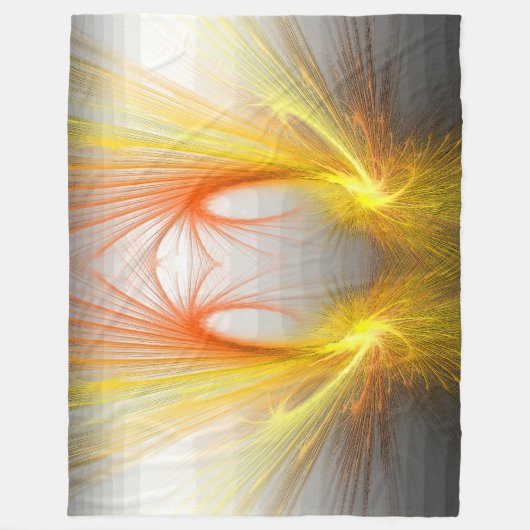 Bliksem abstract - fractal fleece deken (Voorkant)