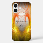 Bliksem abstract, sinaasappel en zwart Case-Mate iPhone case (Achterkant)