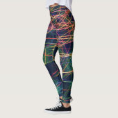 Bliksem Abstracte kunst kleurrijke Leggings (Links)