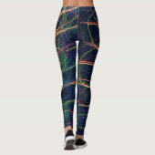 Bliksem Abstracte kunst kleurrijke Leggings (Achterkant)